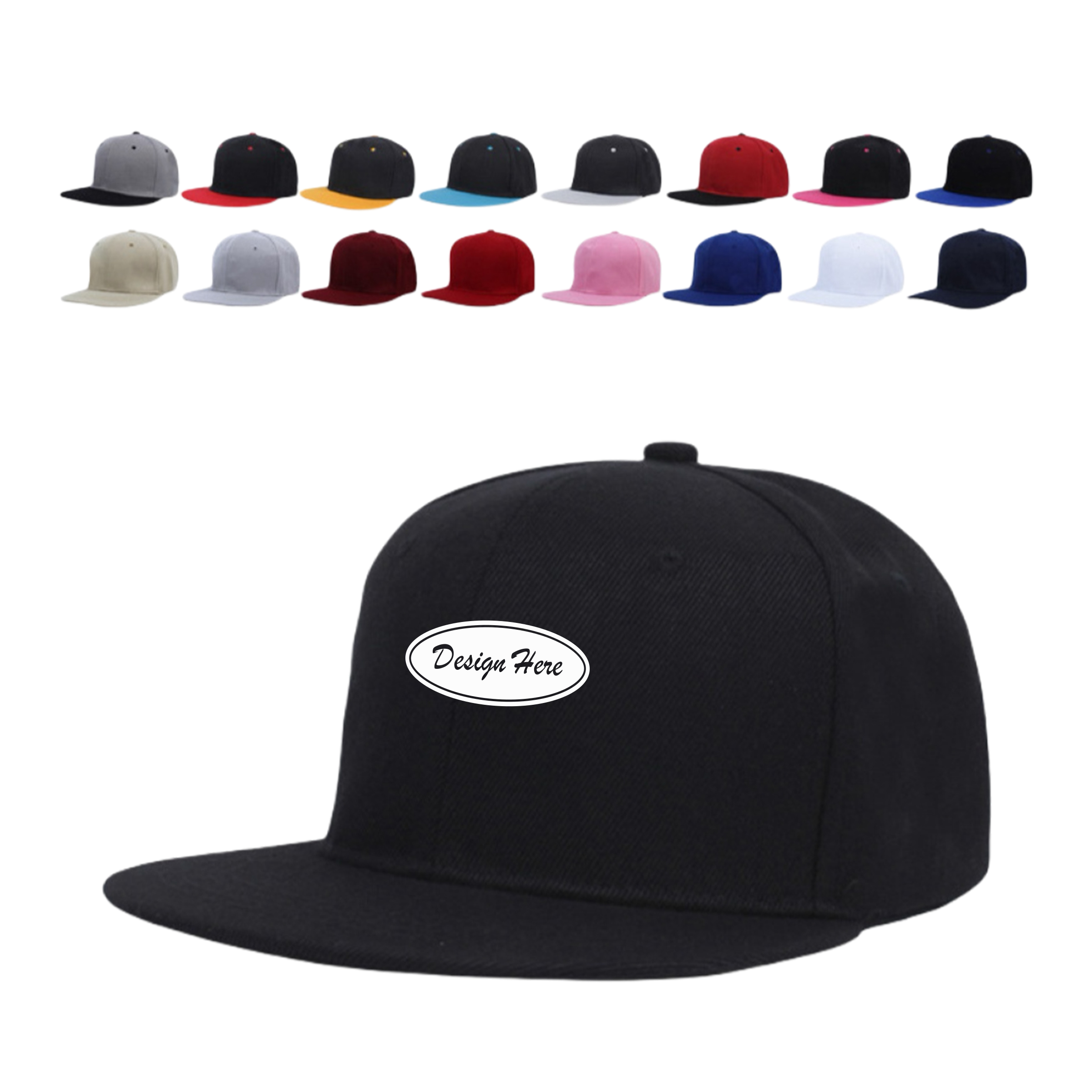 Multi-Color Adjustable Polyester Baseball Hat