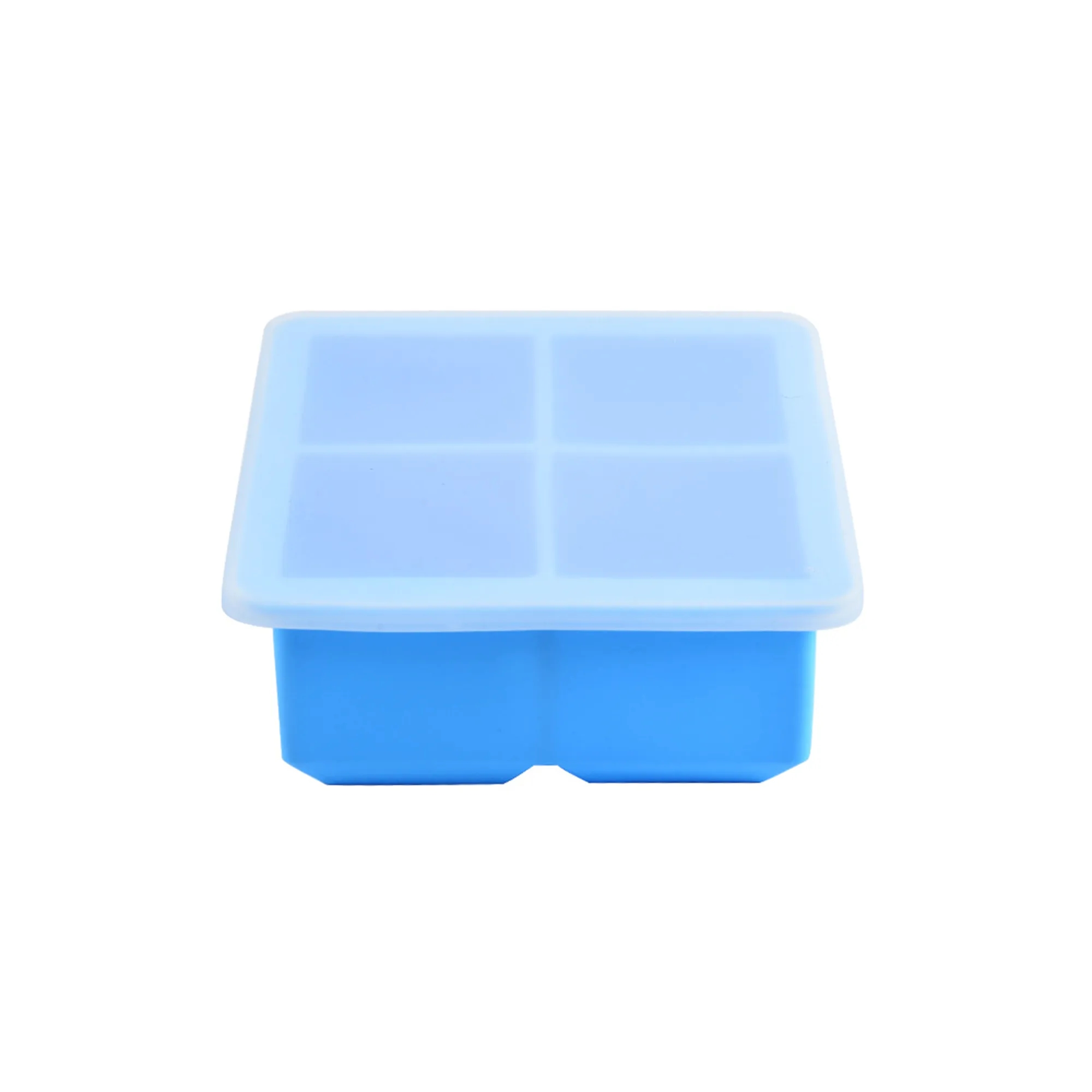 Silicone Square Ice Cube Tray With Lid 19