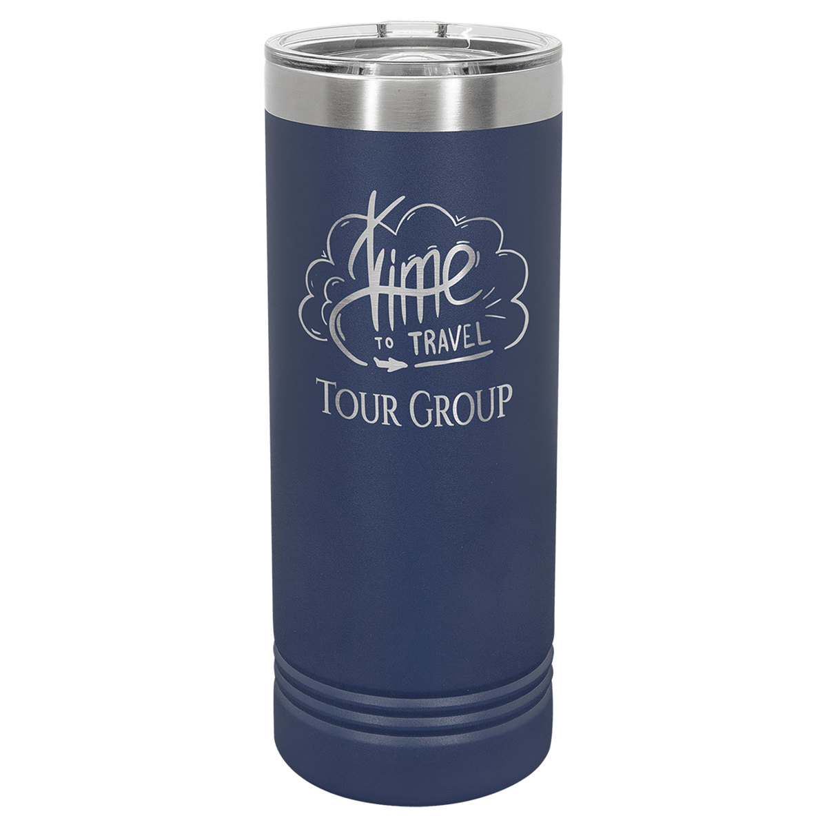 Polar Camel 22 oz. Navy Blue Skinny Tumbler with Slider Lid 2
