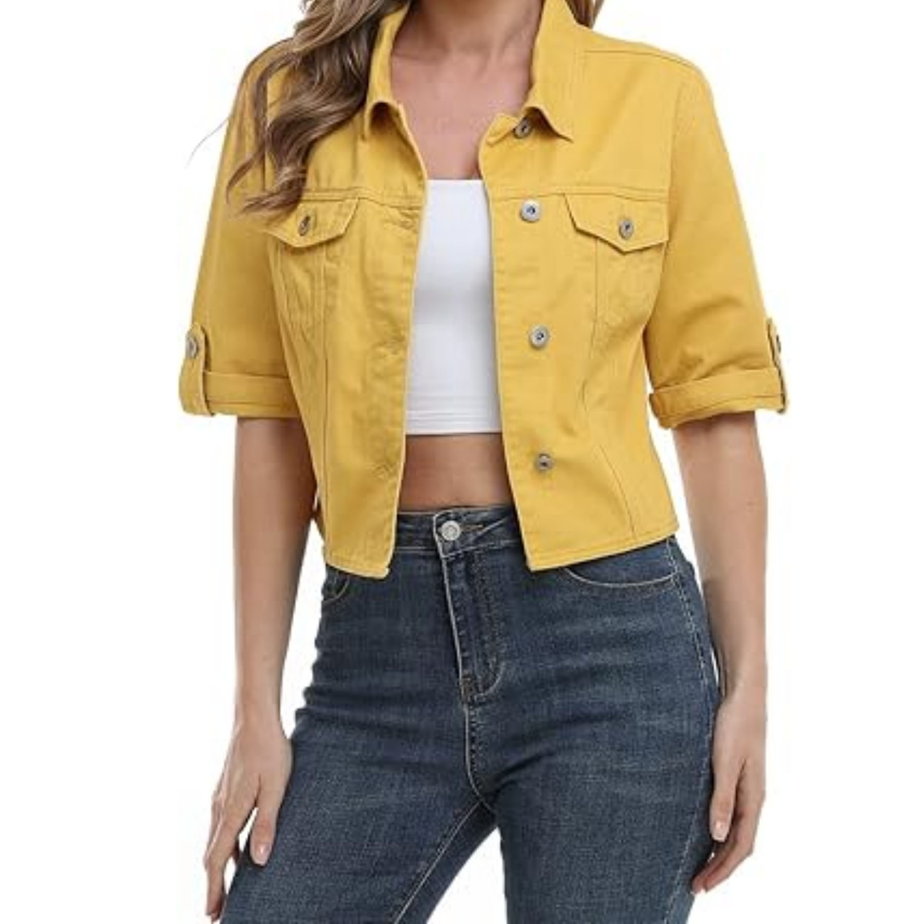 Women's Short Denim Jacket 13