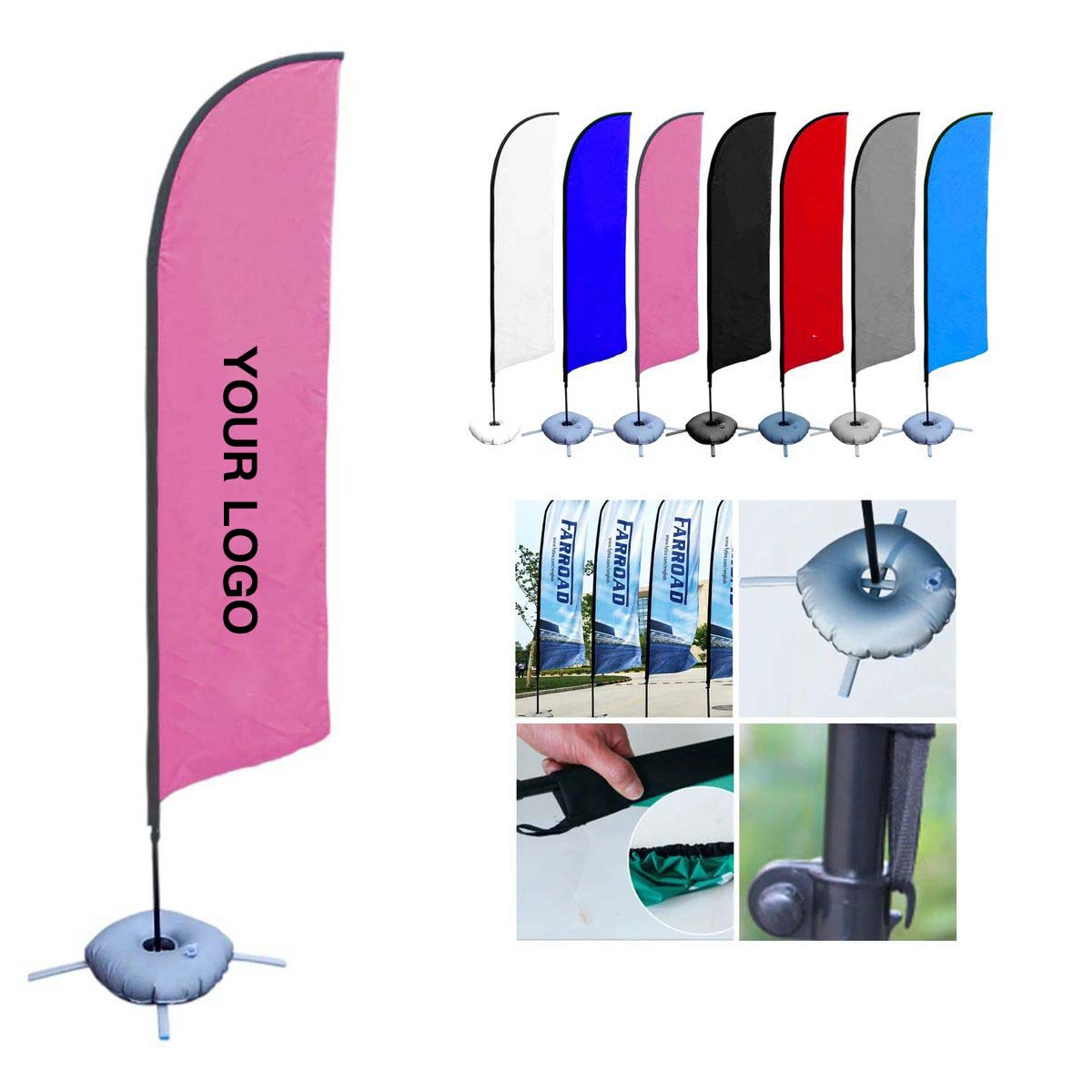 Custom Feather Flag for Outdoor Advertising Displays