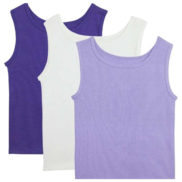 Girls Cotton Tanks - Size Small 3pk 3