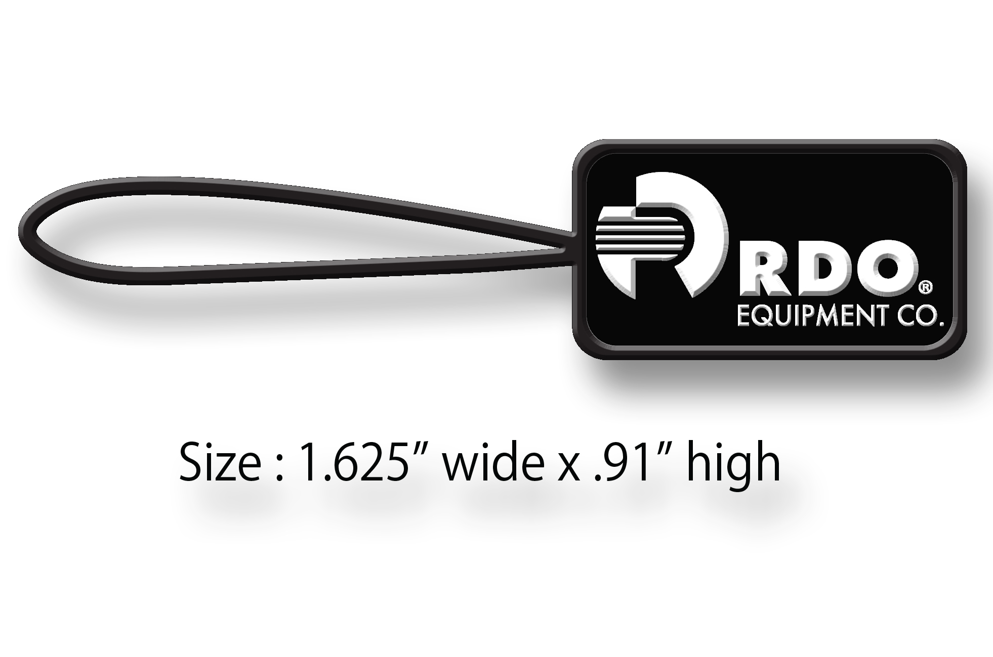 2D Custom Zipper Pull with cord 30