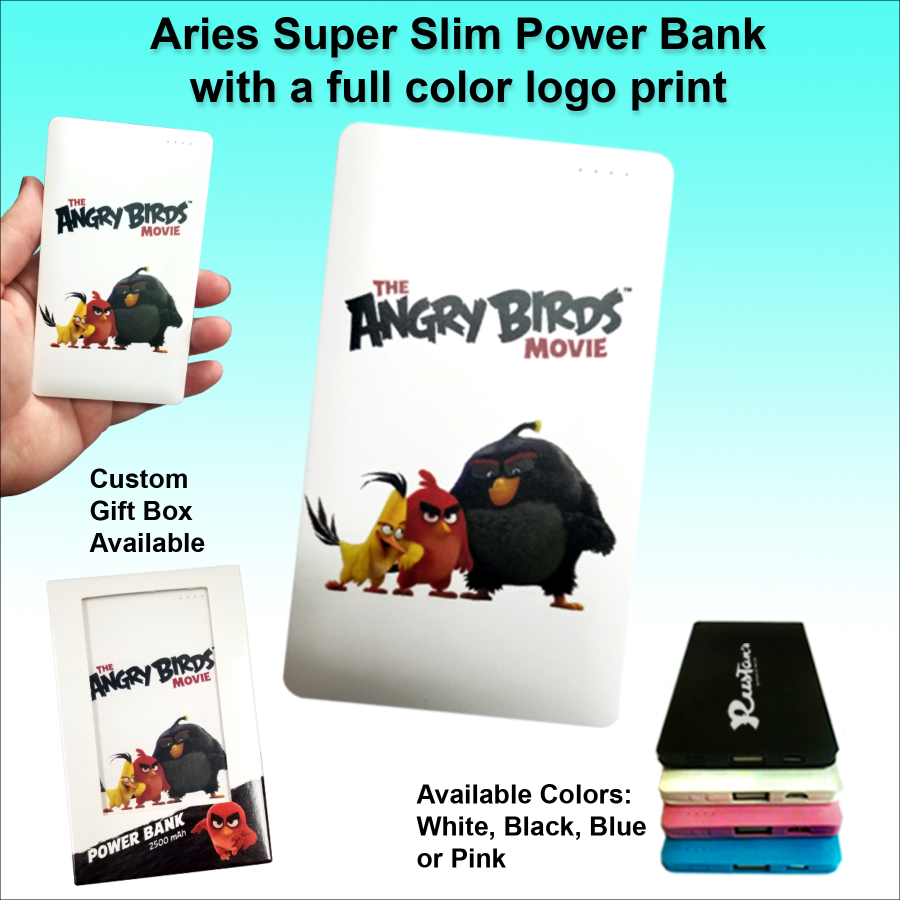 Aries Super Slim Power Bank- 3000 mAh