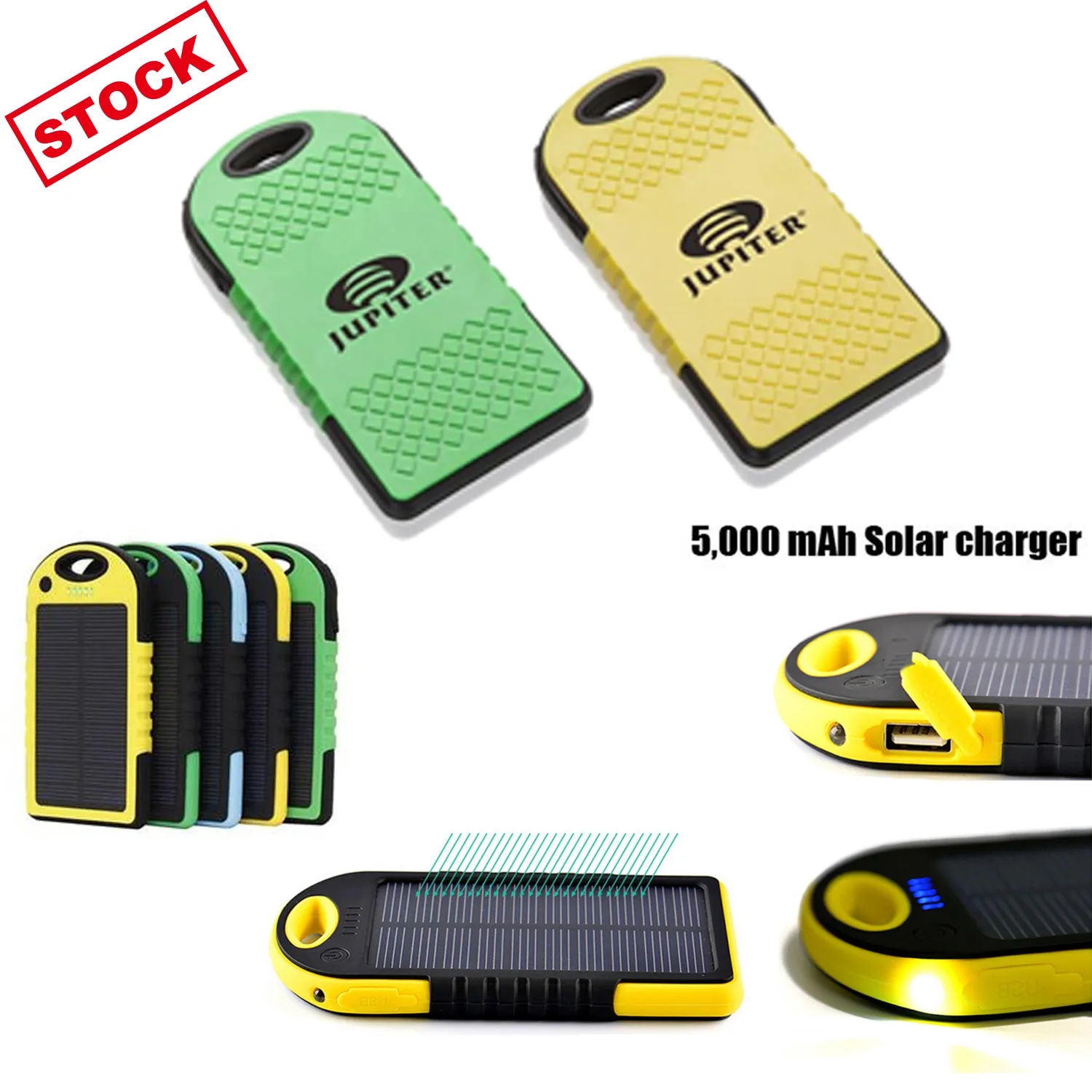 Fast Shipping! 5000mAh Cell Phone Custom Solar Charger 12