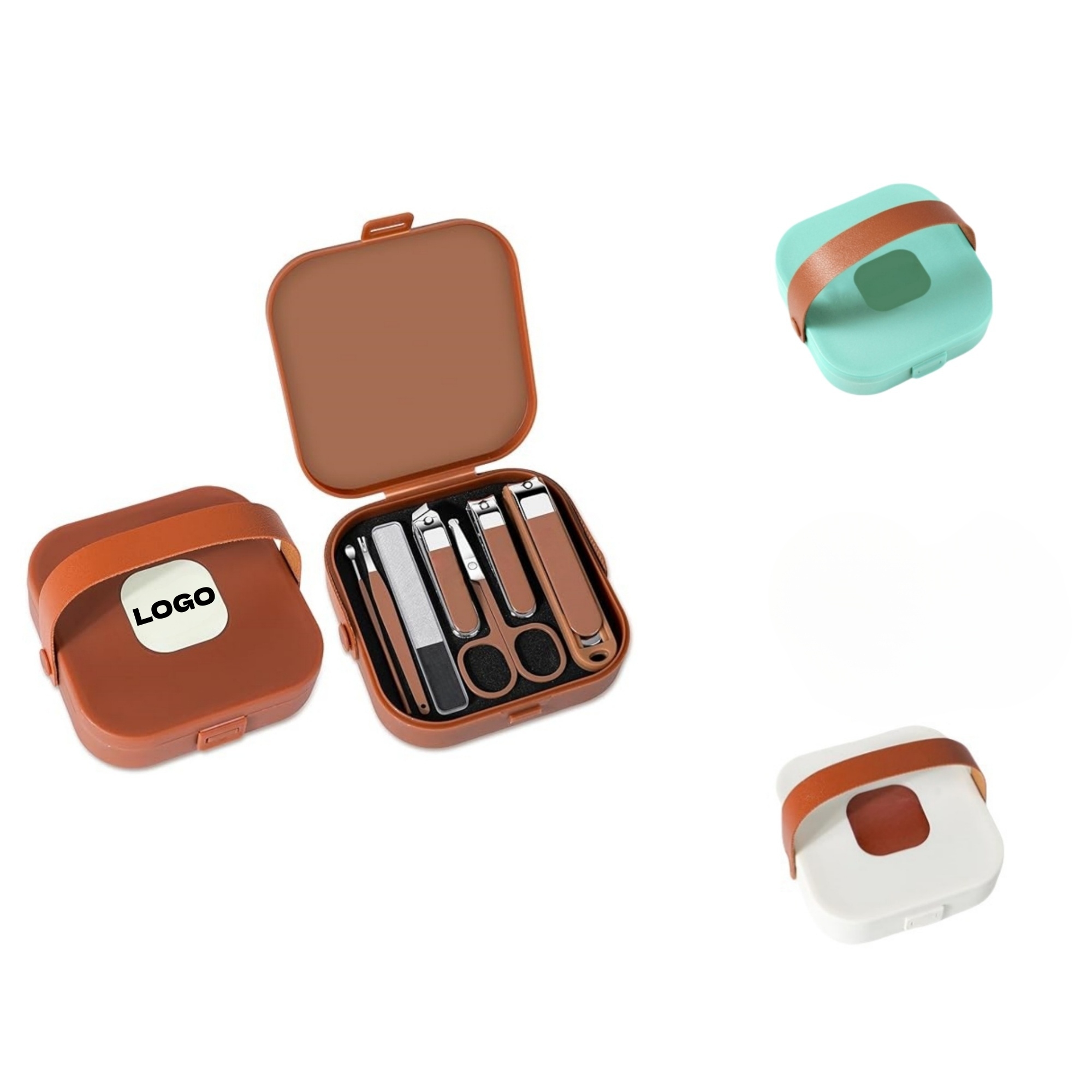 Portable Travel Mate Steel Nail Clippers Set 8