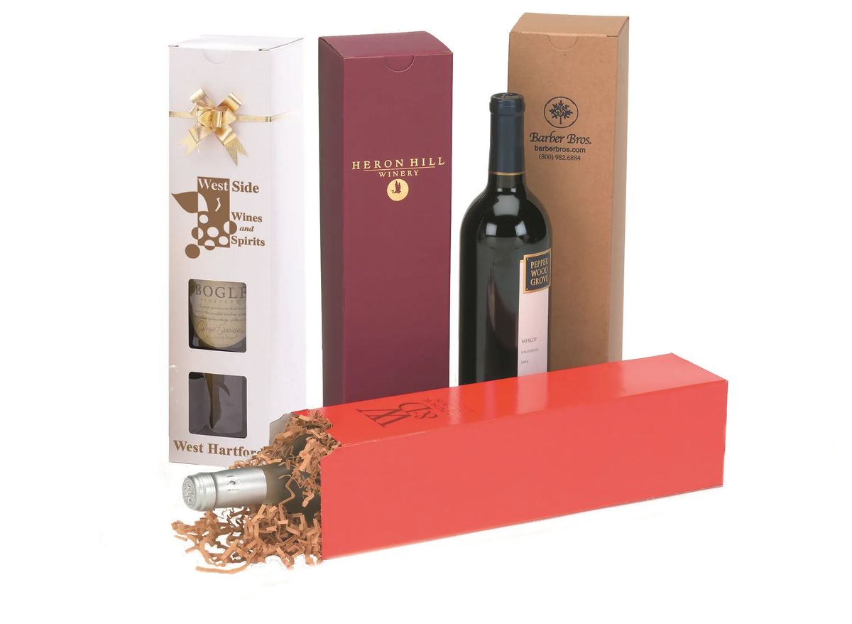 Natural One Piece Folding Wine Box