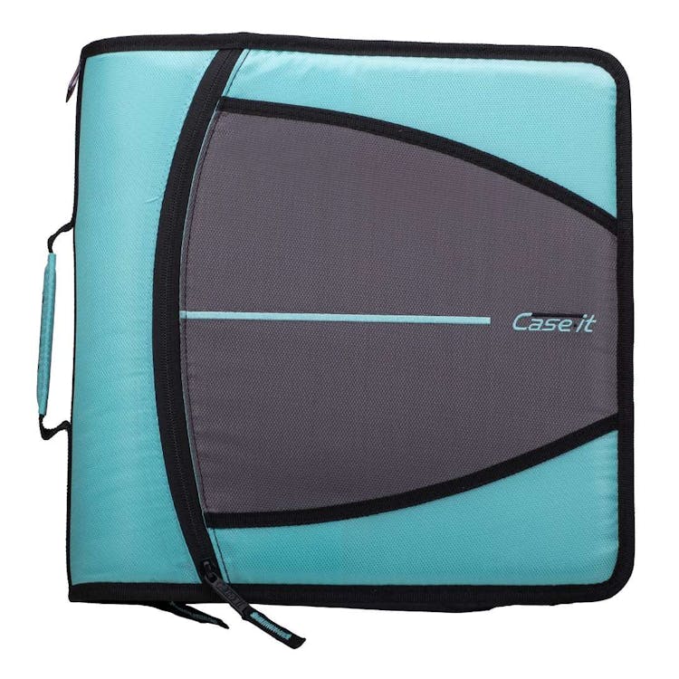 Case-It Mighty Zip Tab Binder - Spearmint 3" 3