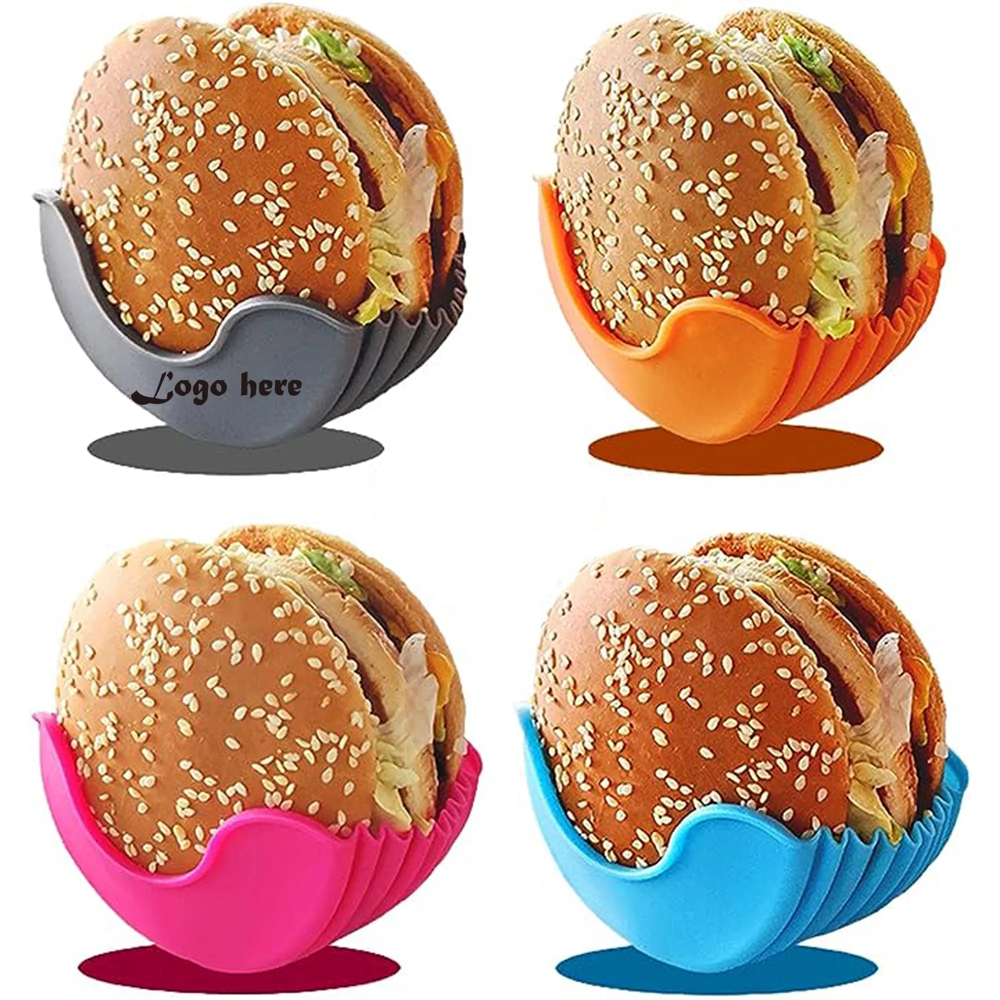 MOQ 50 PCS Retractable Silicone Burger Holder 7