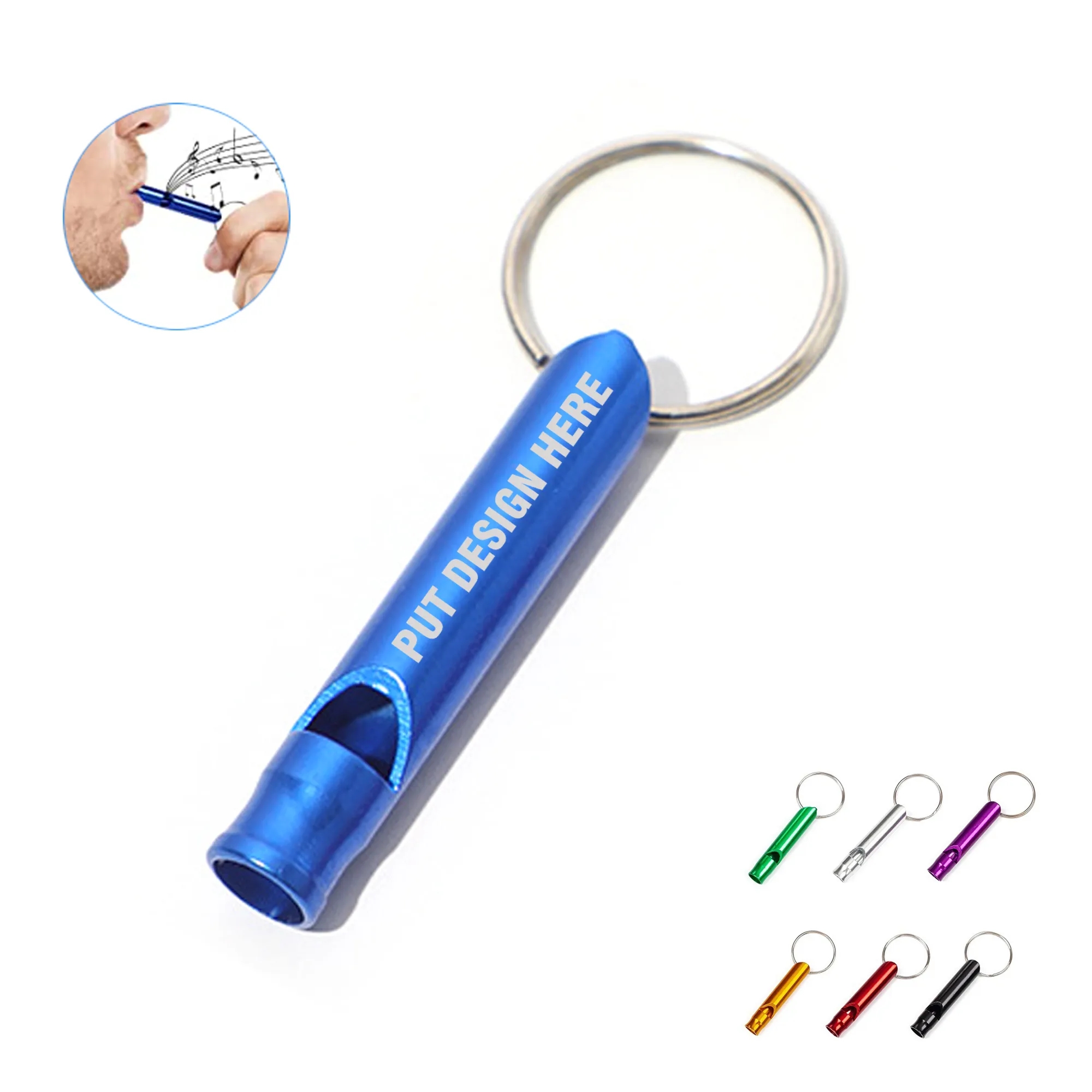 Sharp Loud Outdoor survival metal Mini Whistle MOQ 100PCS 5