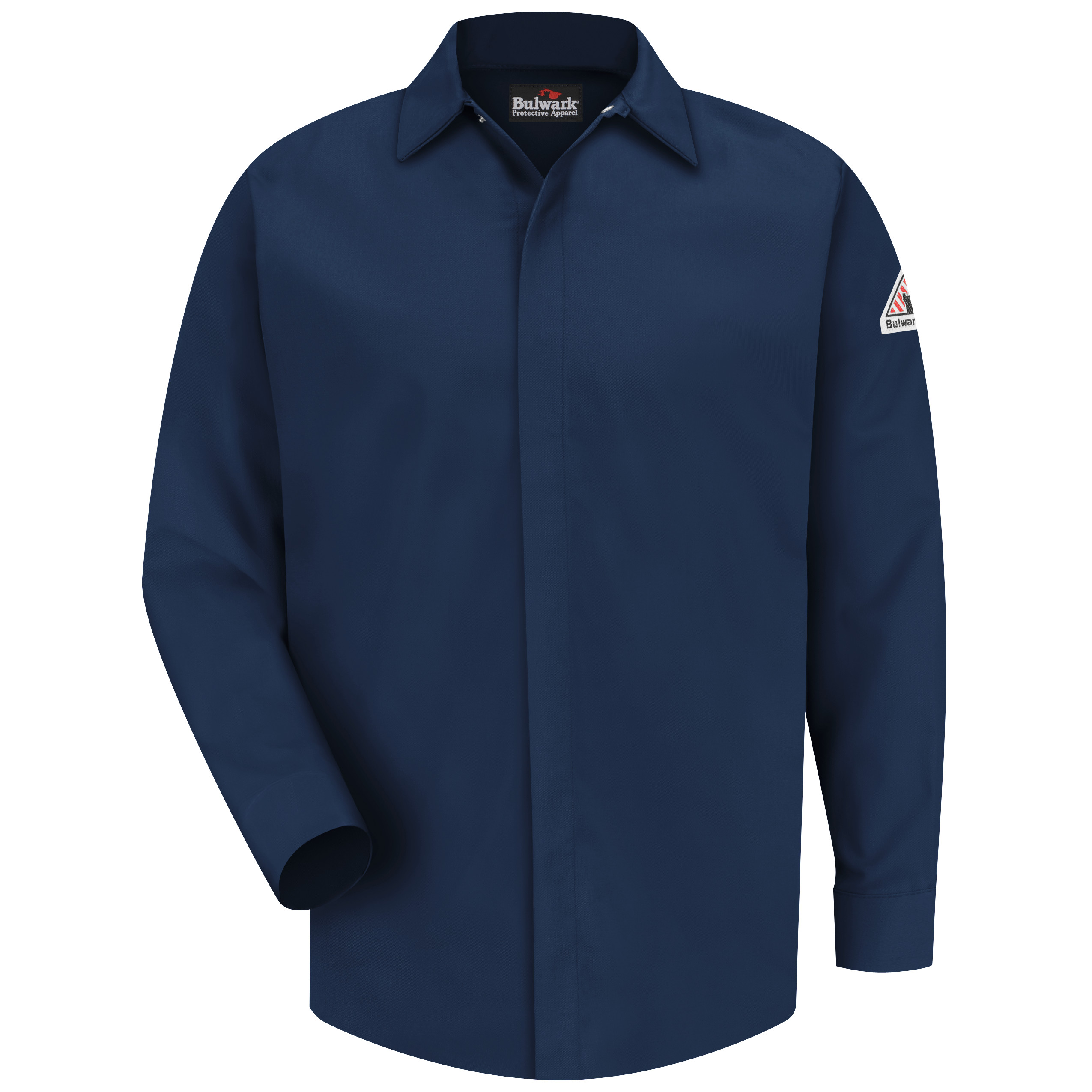 Bulwark® Men's Midweight FR Pocketless Concealed-Gripper Work Shirt