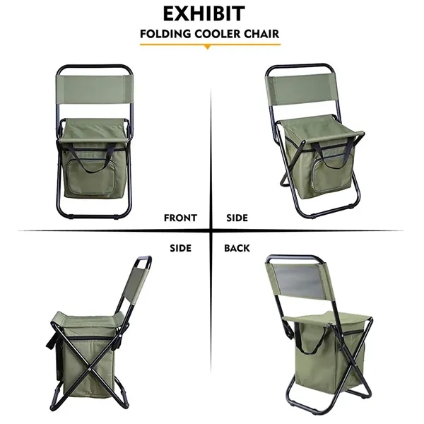 Foldable Fishing Chair With Cooler Bag for Work, School and Travel 4