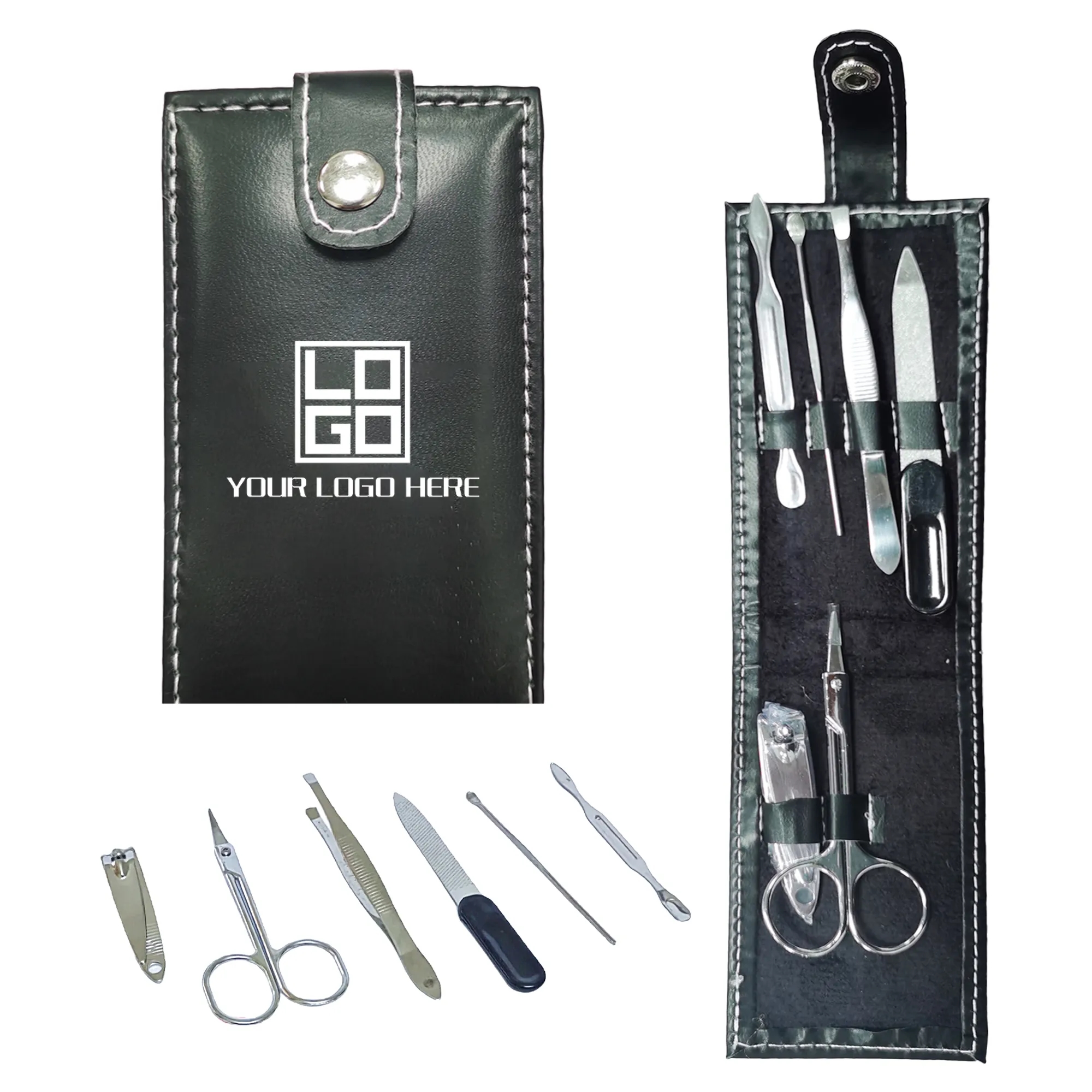 6 PCS Nail Clipper Set Folding Bag Style Beauty File To 4