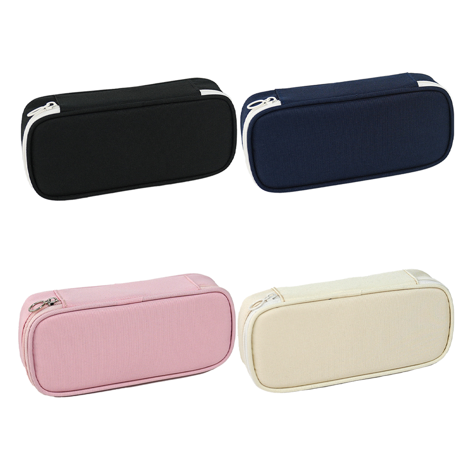 Solid Color Three-layer Pencil Case 2