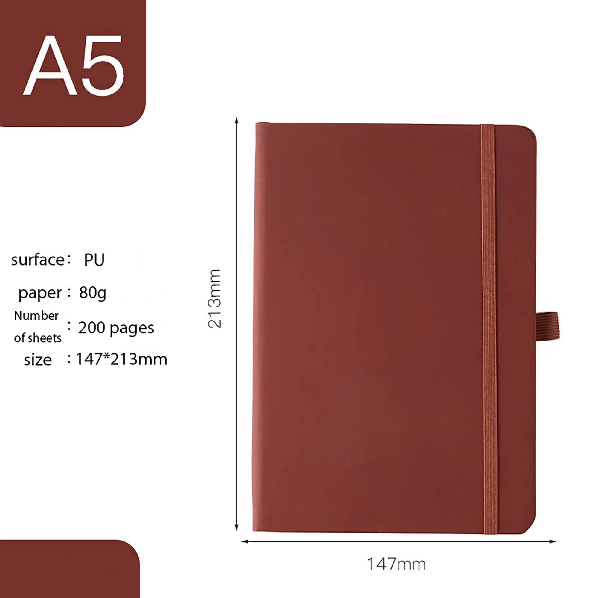 A5 Strap Notebook MOQ 50PCS 24