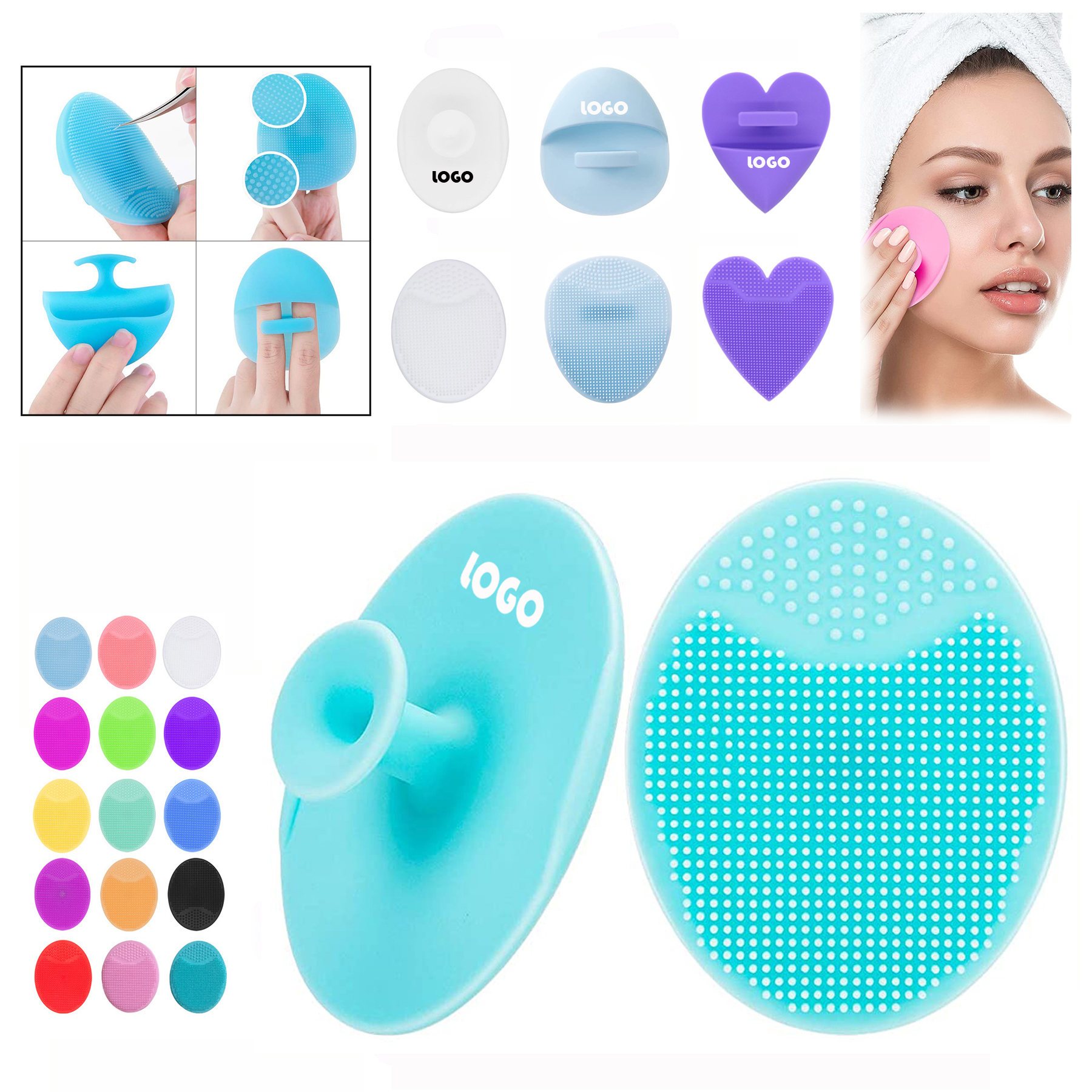 Silicone Face Cleansing Brush Scrubber 32