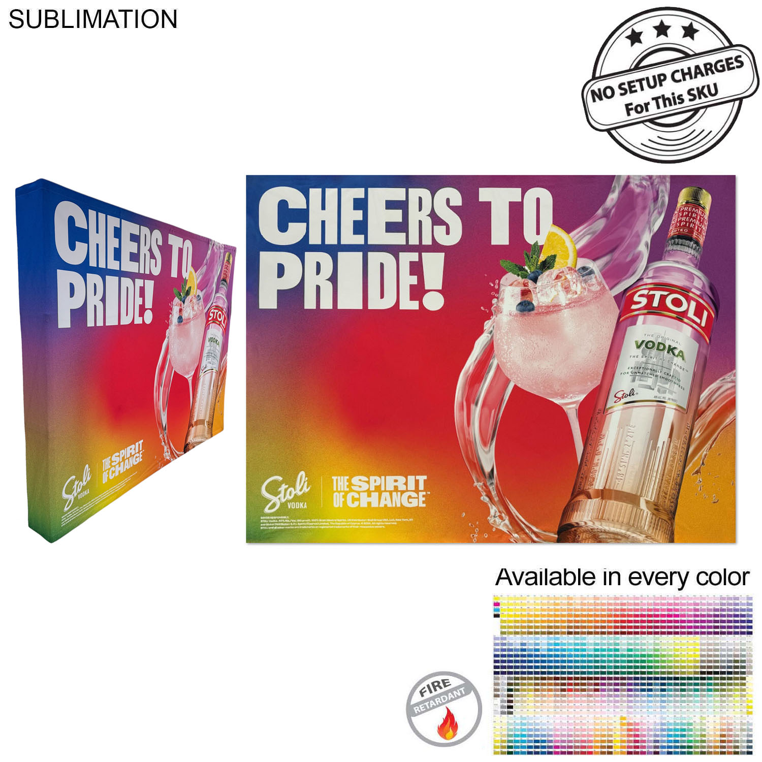 10' Straight Wall Tension Fabric Pop-up Display Kit with Wrap End Caps, NO SETUP CHARGE 16