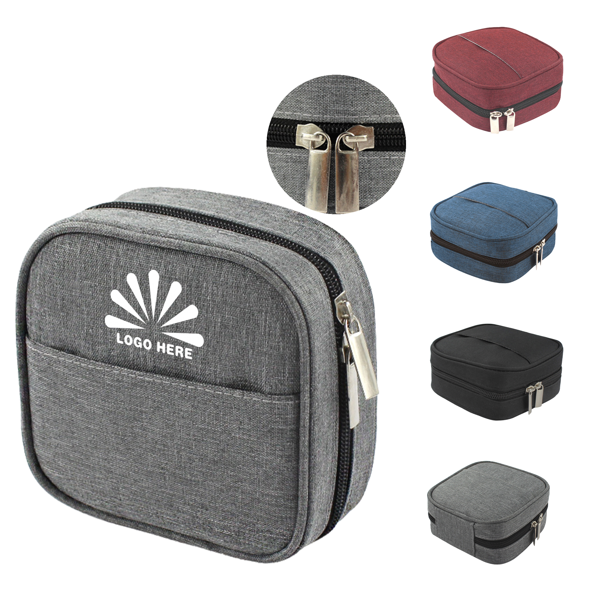 Compact Travel Tech Pouch With Custom Branding 3