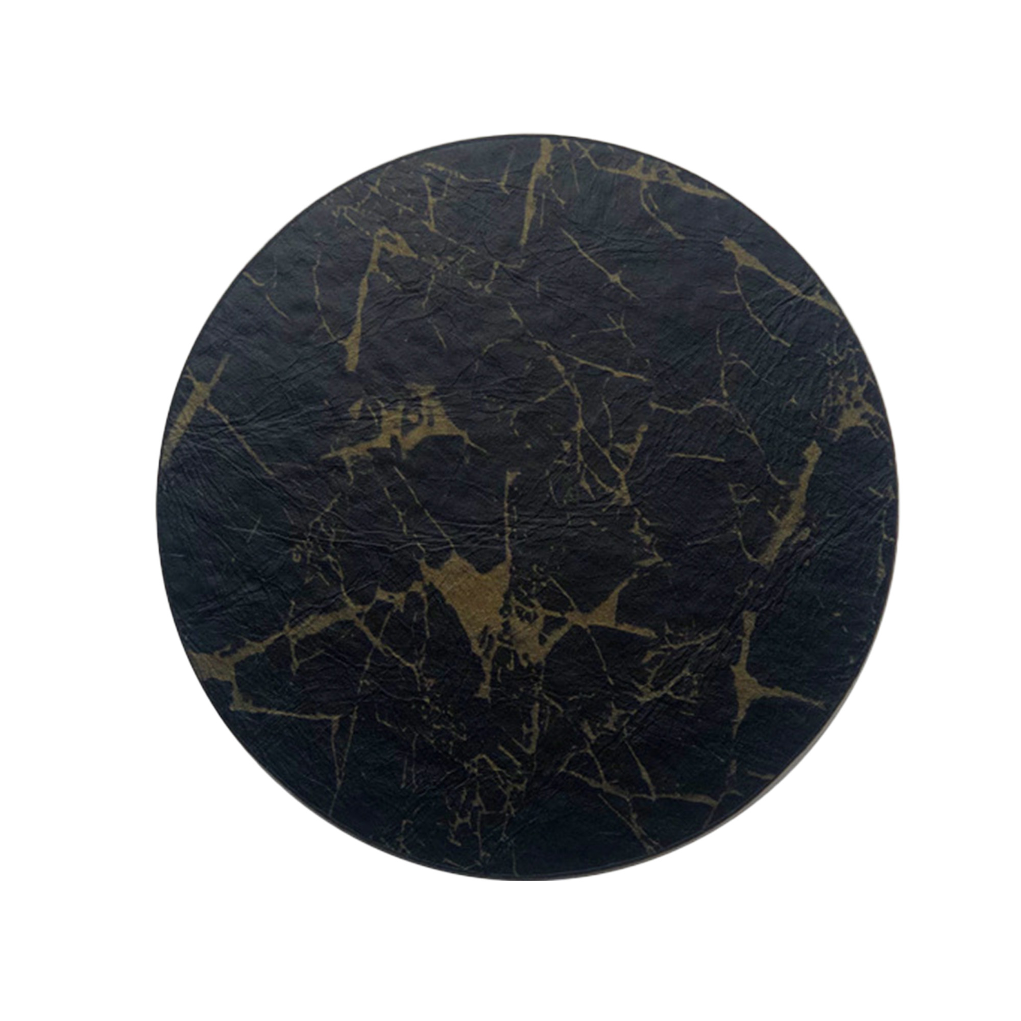Customized 4'' Round PU Leather Coaster 6