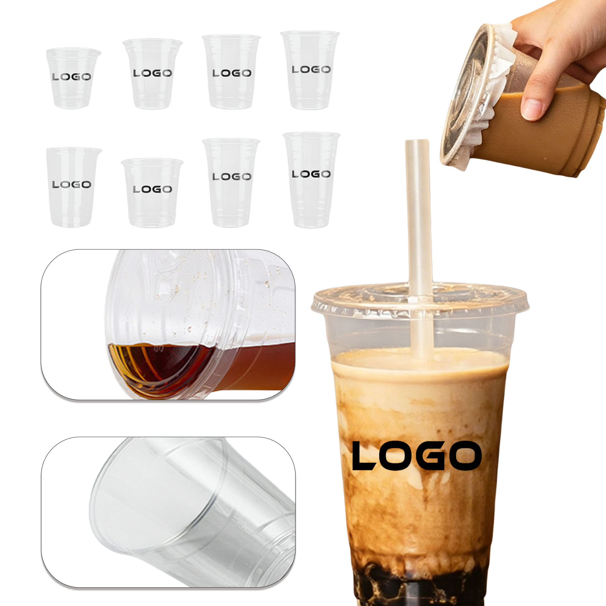 Clear Coffee Cold Drink Cups 2