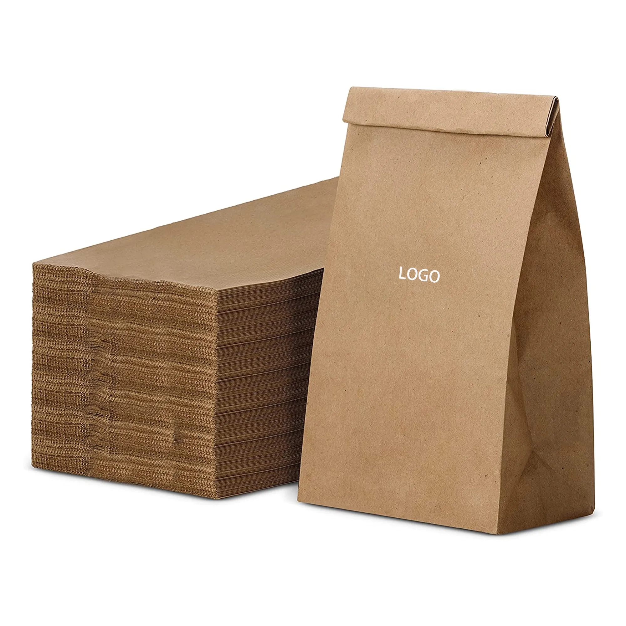 MOQ100 Food Packaging Snack Kraft Paper Bag 6