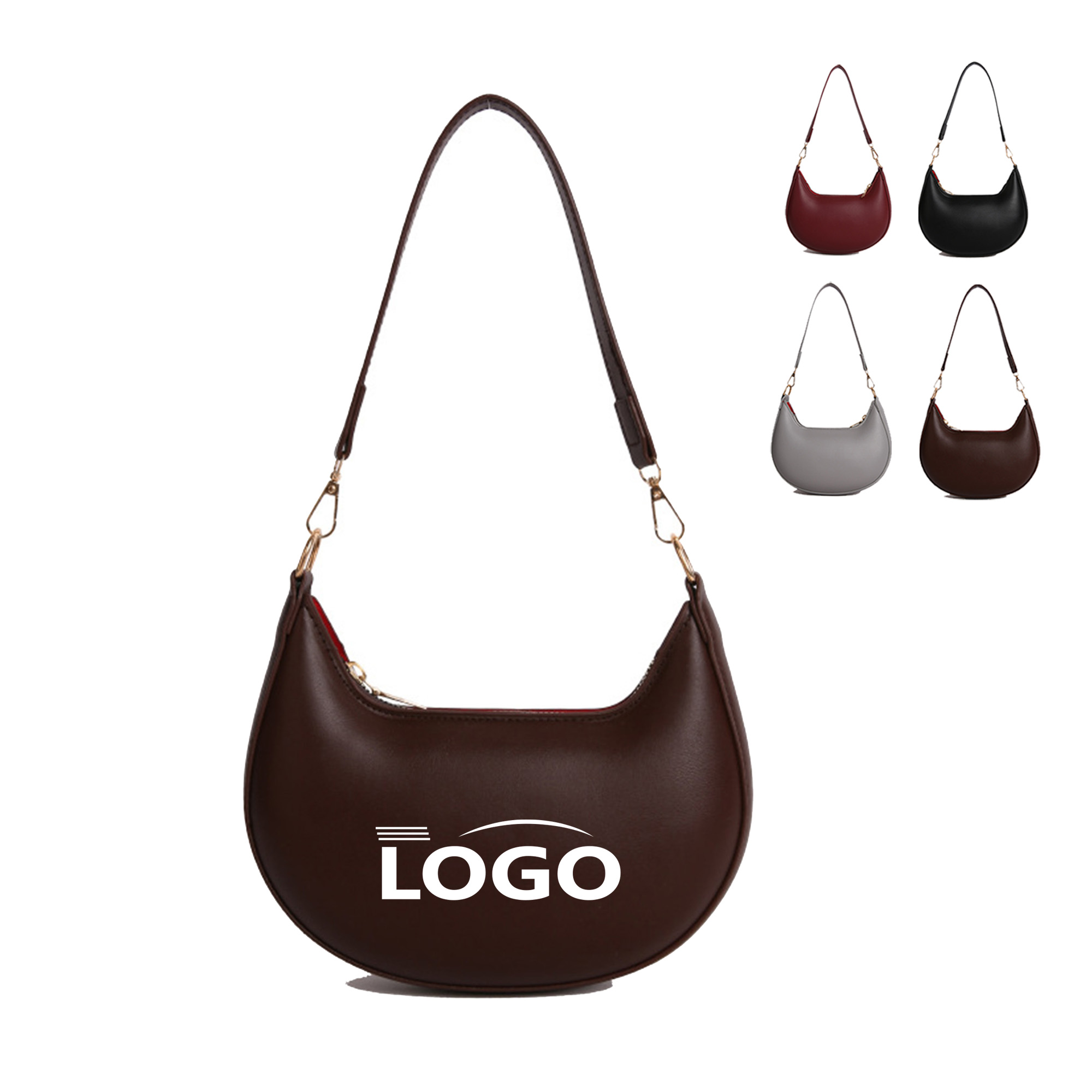 PU Leather Crescent Hobo Purses 6
