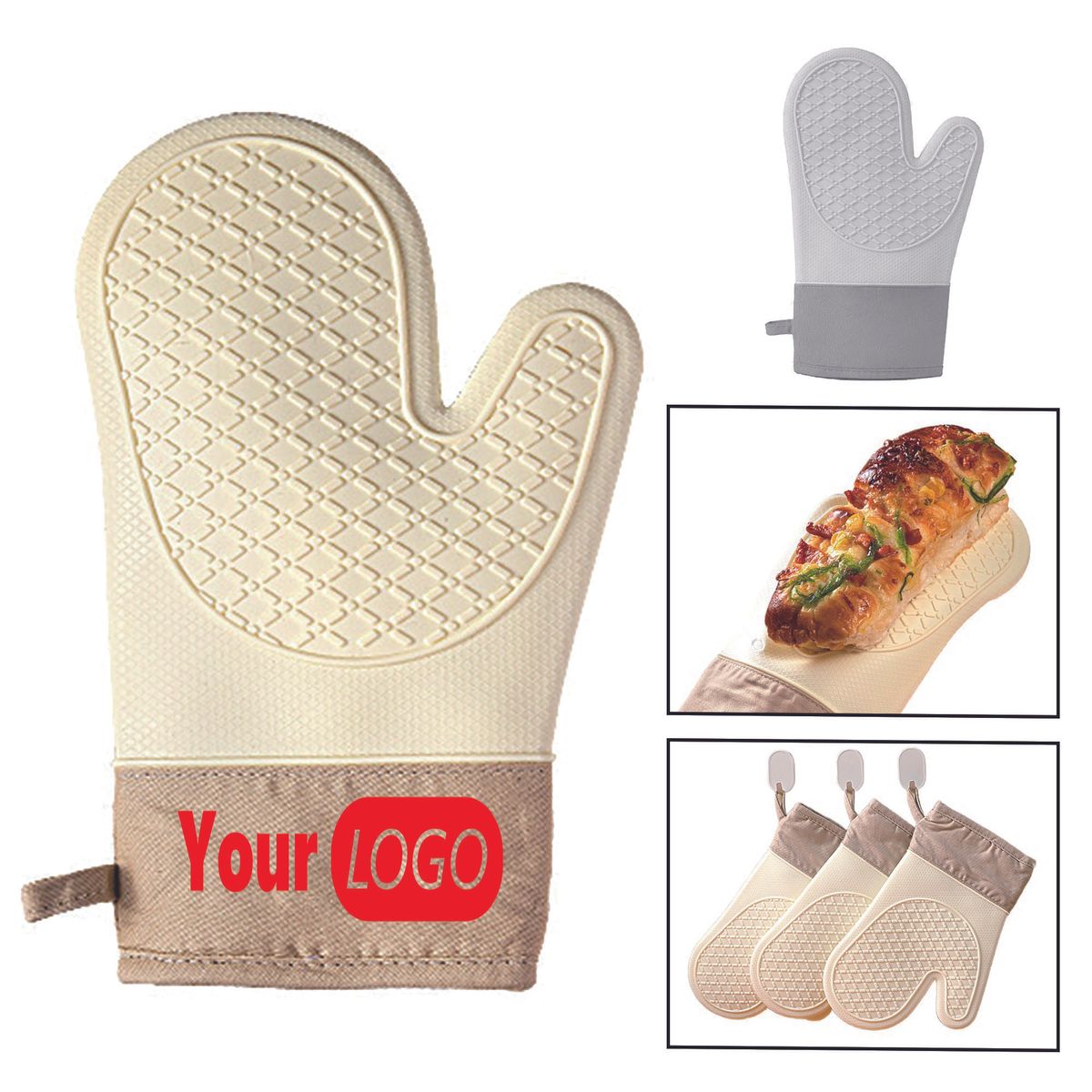 Full Color Two-finger Anti-scalding Silicone Gloves 2