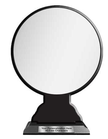 Blank Wood Trophy: 10" Circle with Wood Base.