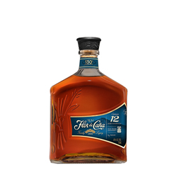 Etched Flor de Caña 12 Year Centenario Rum Liquor Bottle