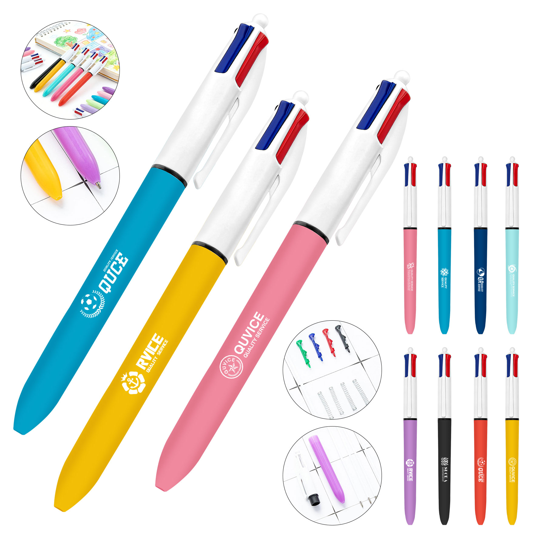 Multicolored Plastic Ballpoint Pens 8