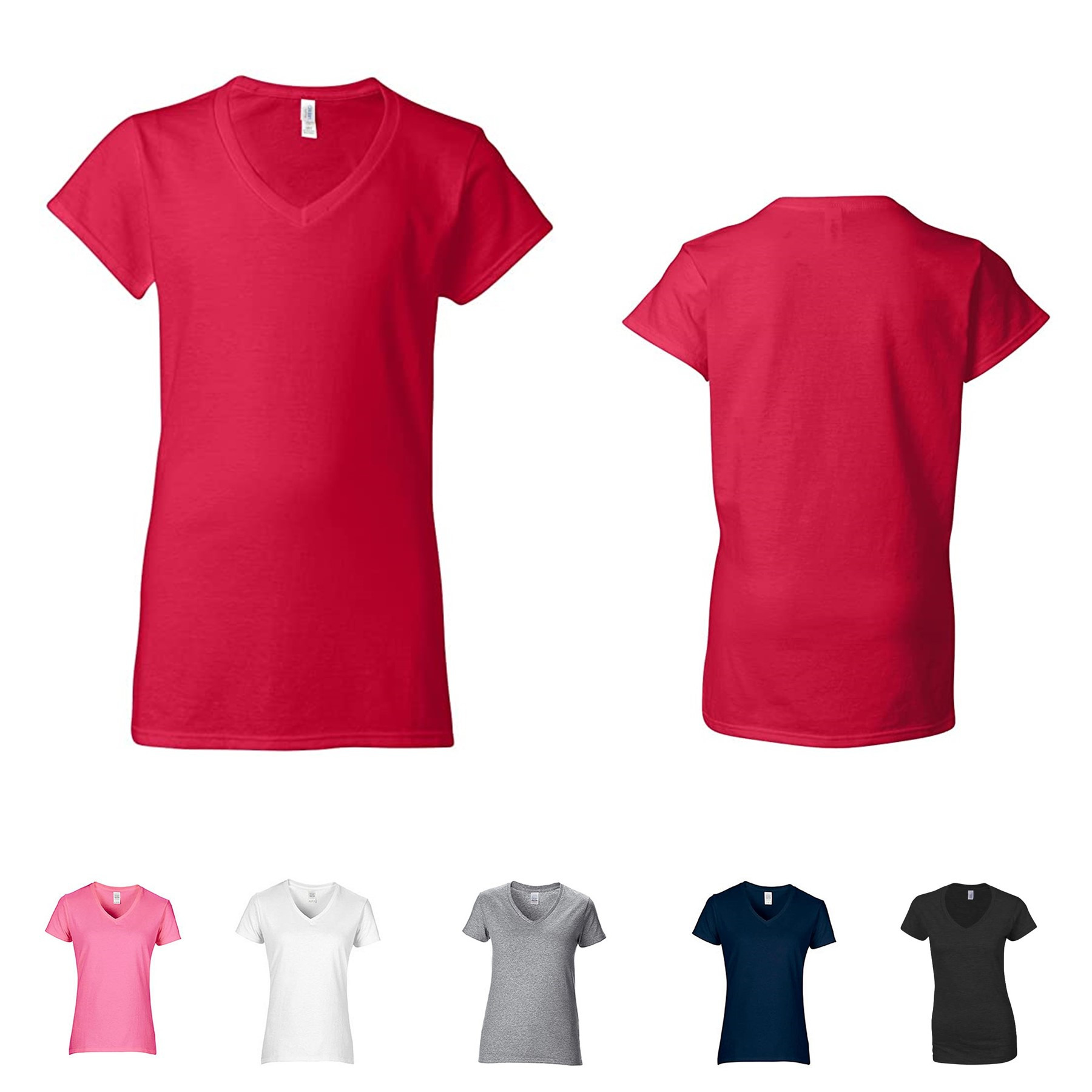 100% Cotton Women's Softstyle V-Neck T-Shirt