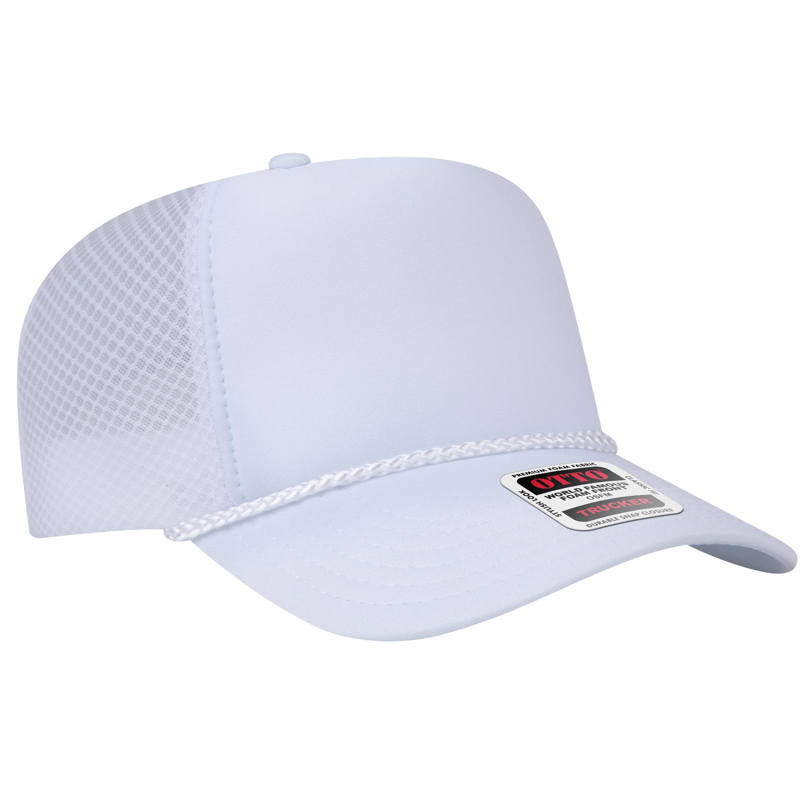 OTTO CAP® 5 Panel High Crown Air Mesh Back Trucker Hat 18