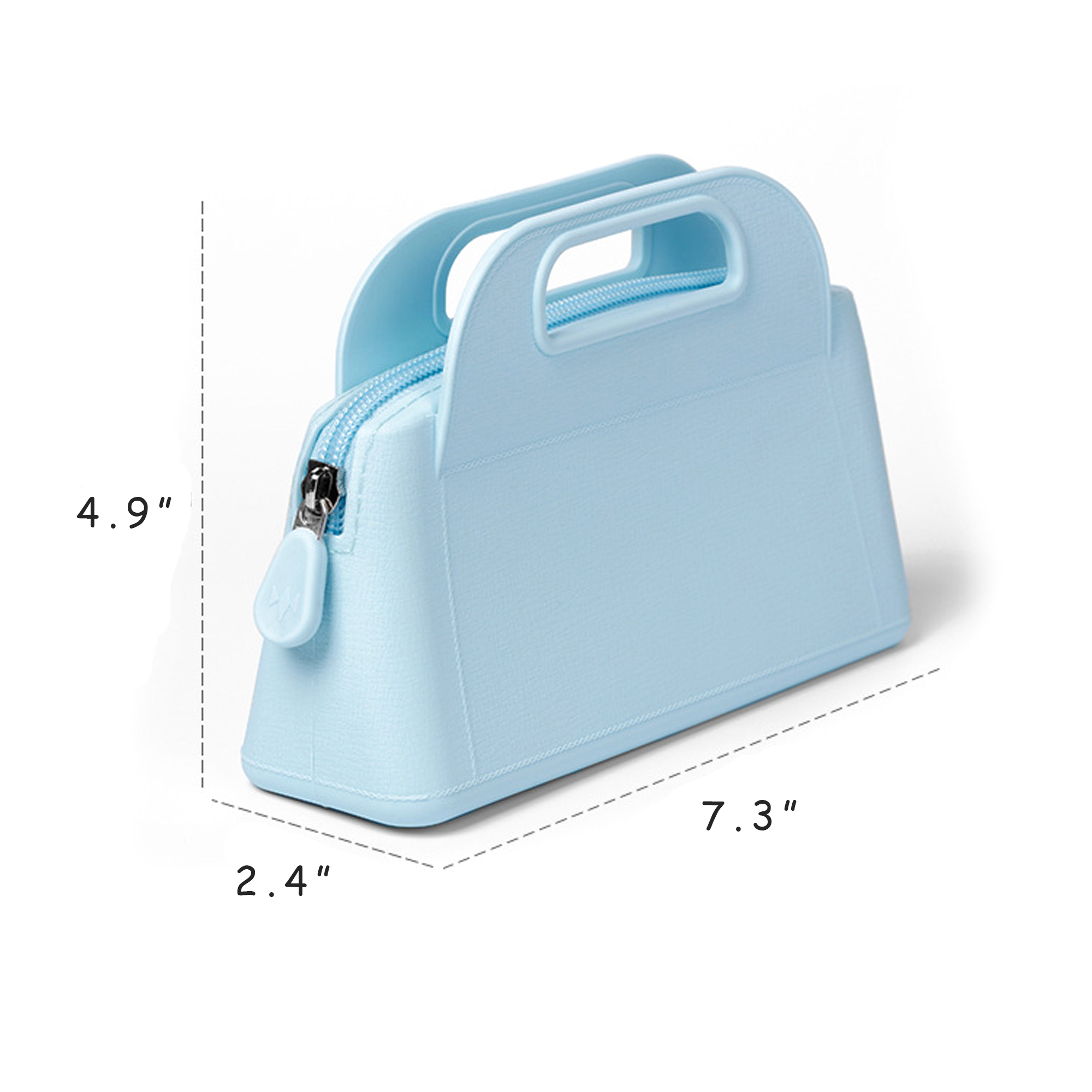 Silicone Travel Makeup Cosmetic Pouch With Handle MOQ20 7