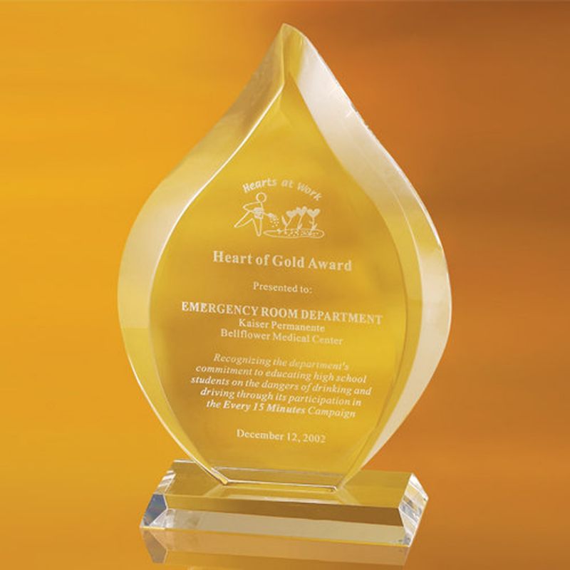 Flame Shaped Award