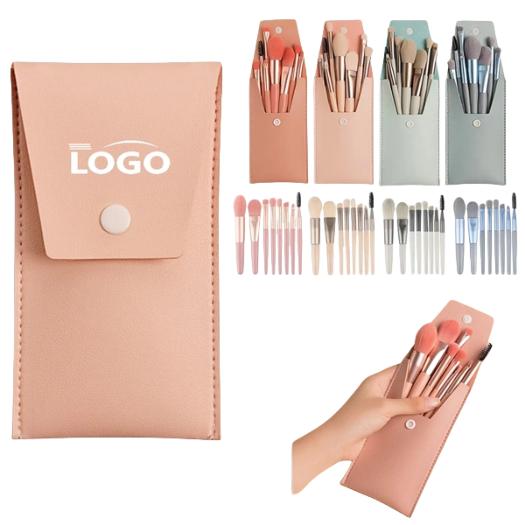 8 Pcs Travel Makeup Brush Sets 4