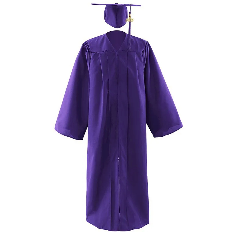 Matte Graduation Gown Cap Tassel Set 5