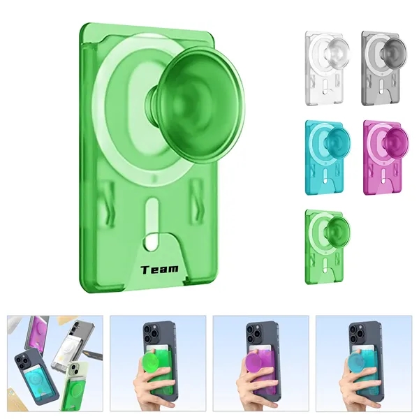 Magnetic Wallet Card Holder with Phone Grip