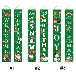 Custom Christmas Couplets Hanging Flags