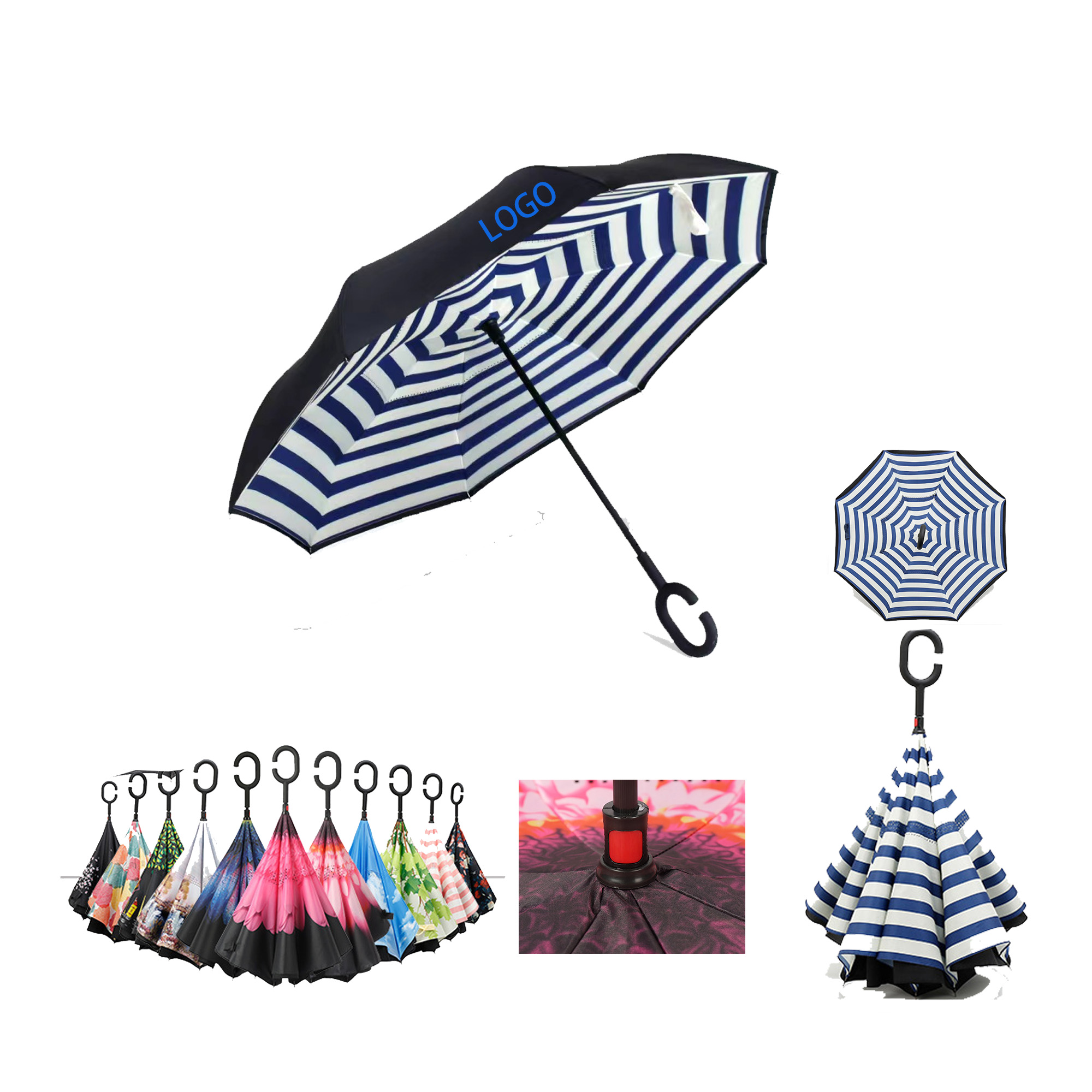 Double Layer Reverse Folding Umbrella