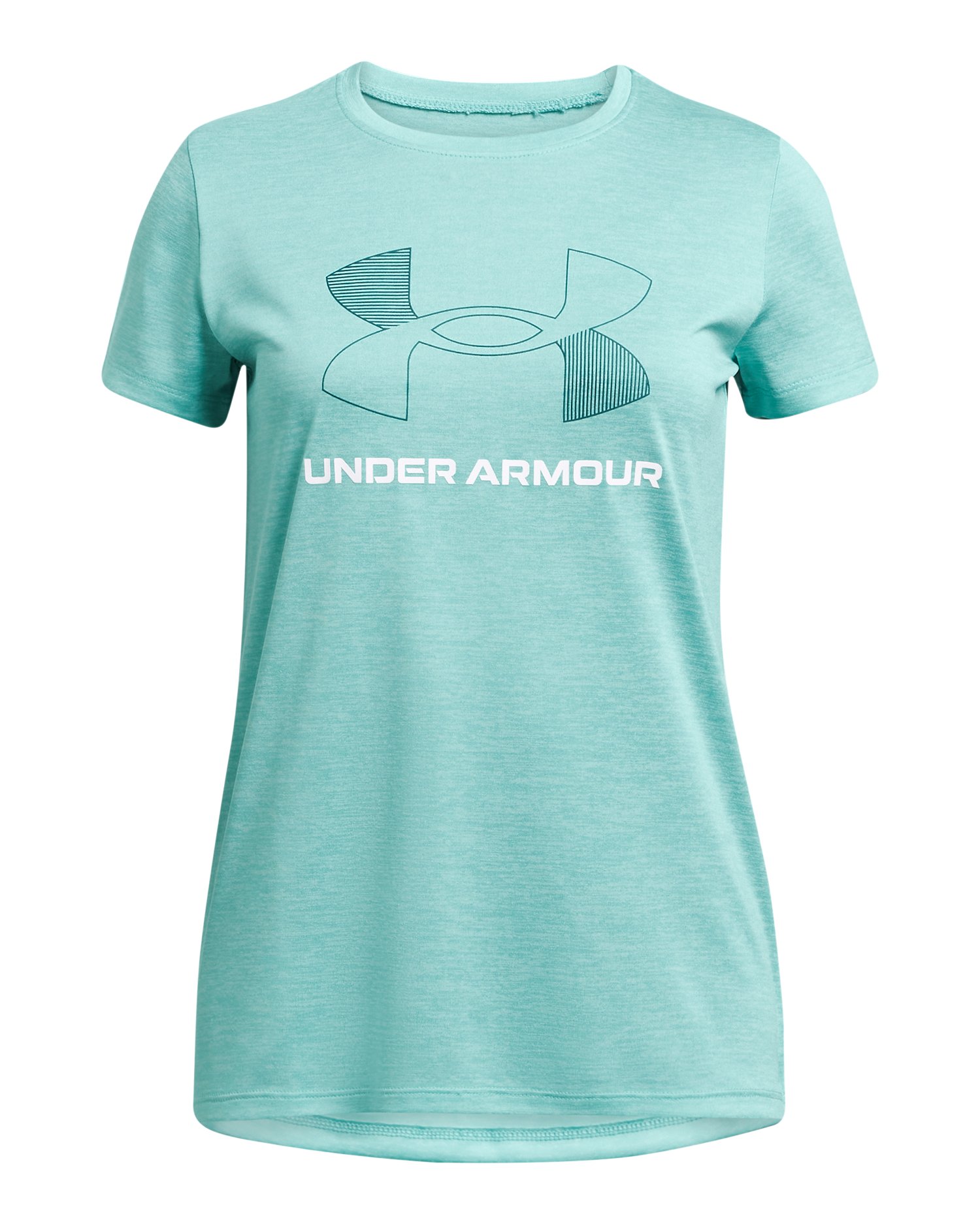 UA Tech Twist Big Logo Girls' Short Sleeve 24