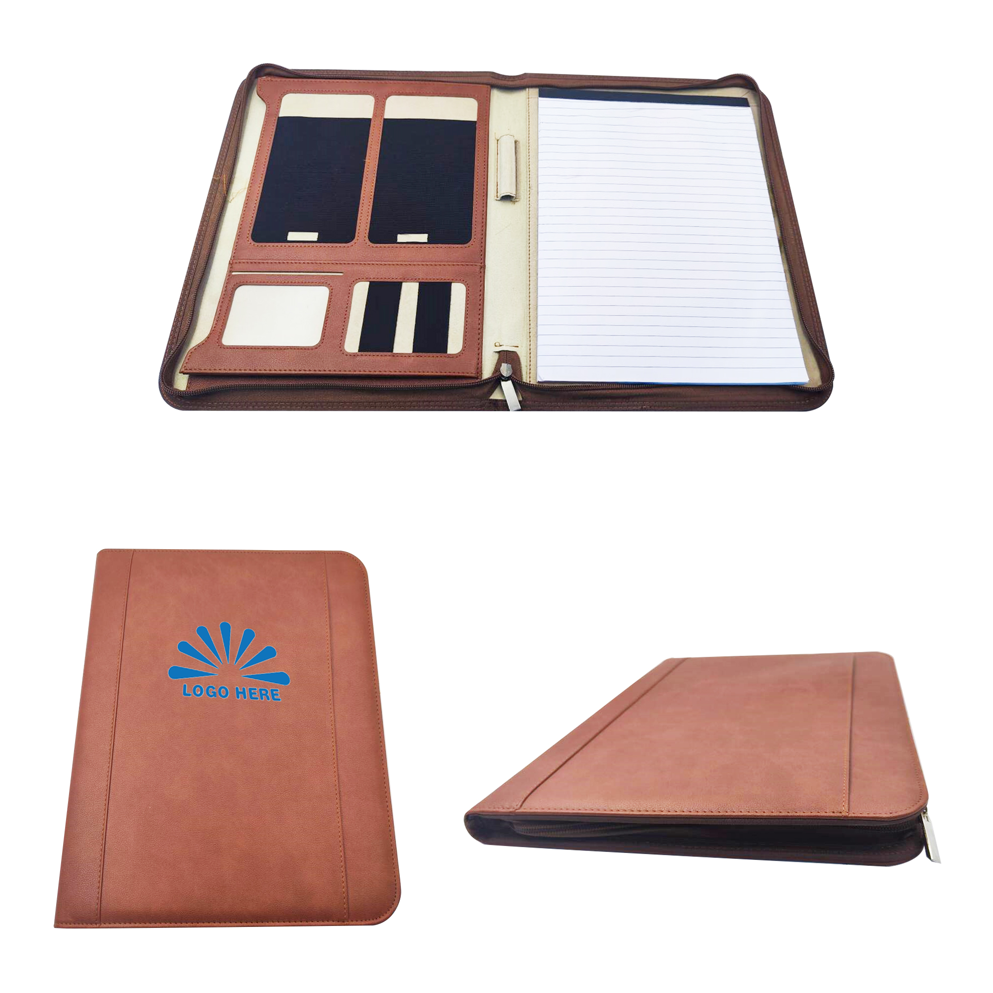 A4 PU Business Data Business Data Folder With Post-It Notes
