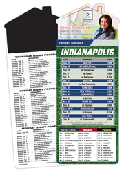 Magna-Card House Shape Magnet Football Schedules (3.5x9)