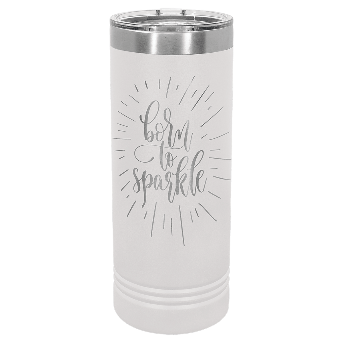 Polar Camel 22 oz. White Skinny Tumbler with Slider Lid 3