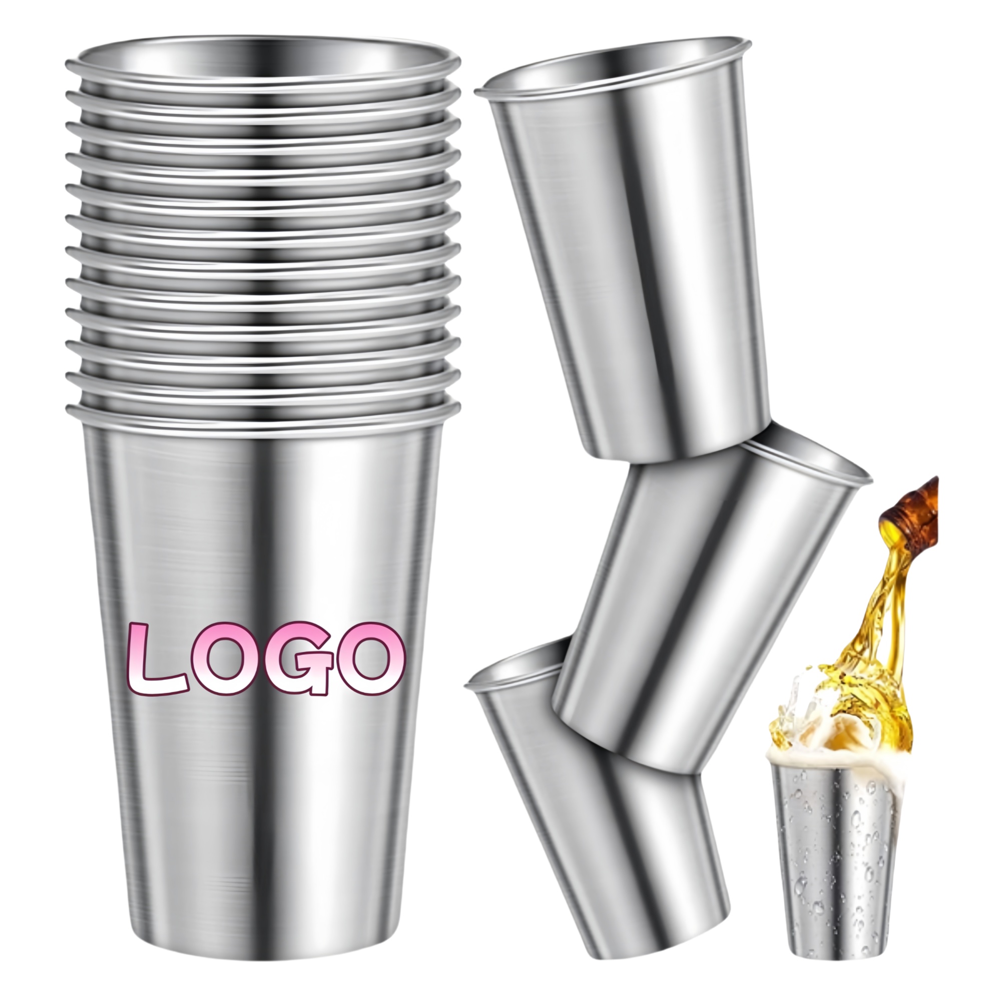 PureSteel 12 oz Metal Drinking Cup 3