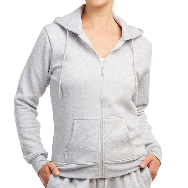 Sofra Ladies Fleece Jackets Gray Small 3