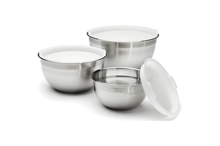 Cuisinart Stainless Steel Mixing Bowls with Lids - Set of 3 4