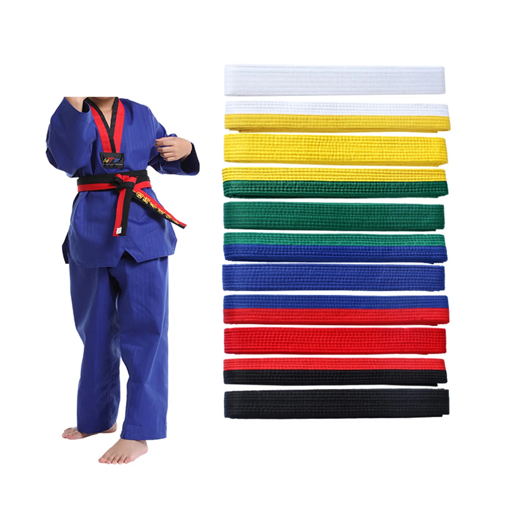 Karate Judo Taekwondo Training Belt Woven Label Logo 7
