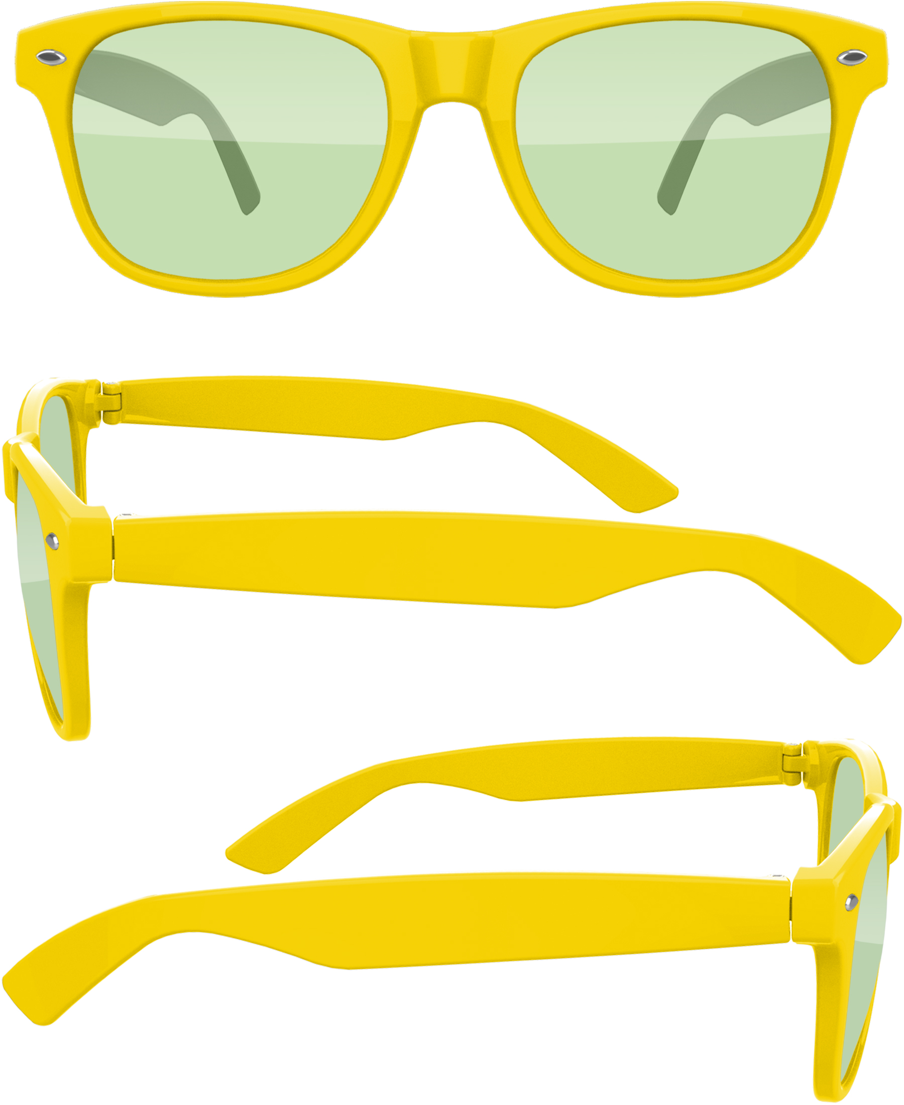 Retro Tinted Glasses w/ 1 Color Temple Imprint 39