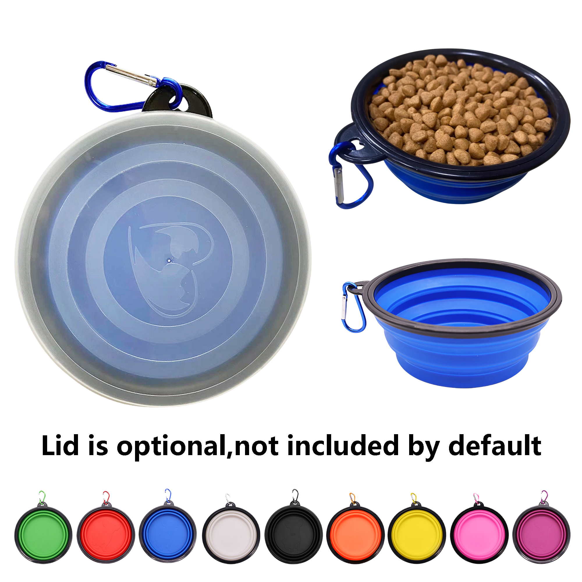 Portable Silicone Pet Bowl with Clip 8