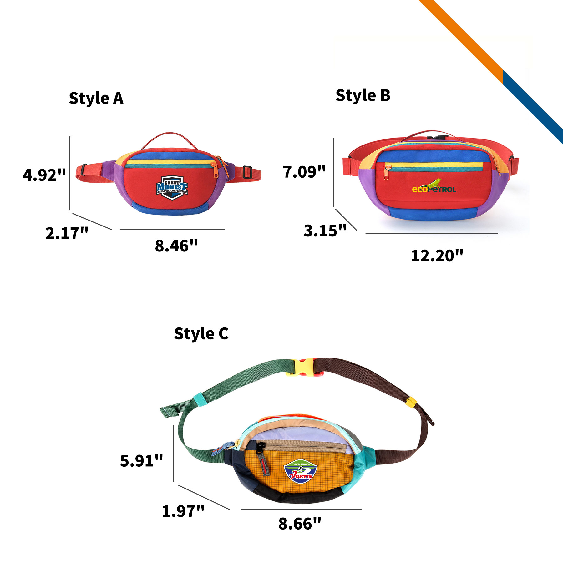 HipSack Polyester Color Block Fanny Pack 5